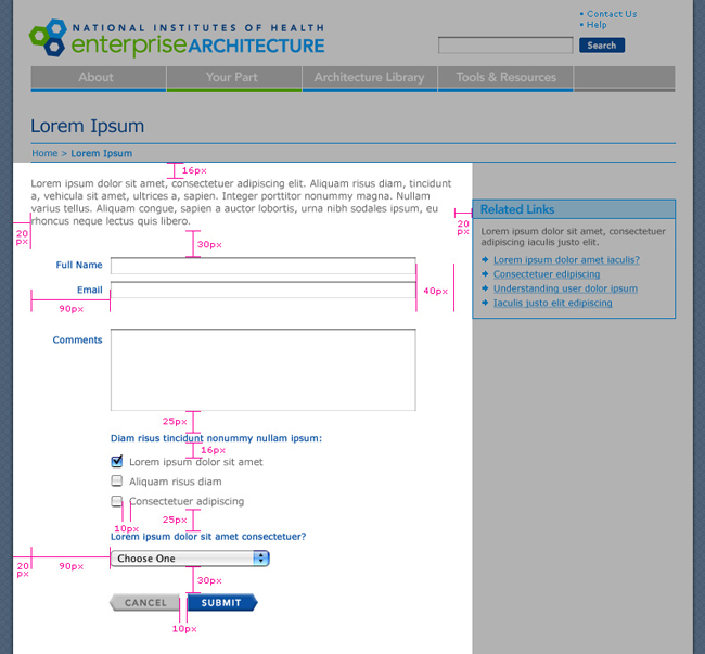 Generic form specification