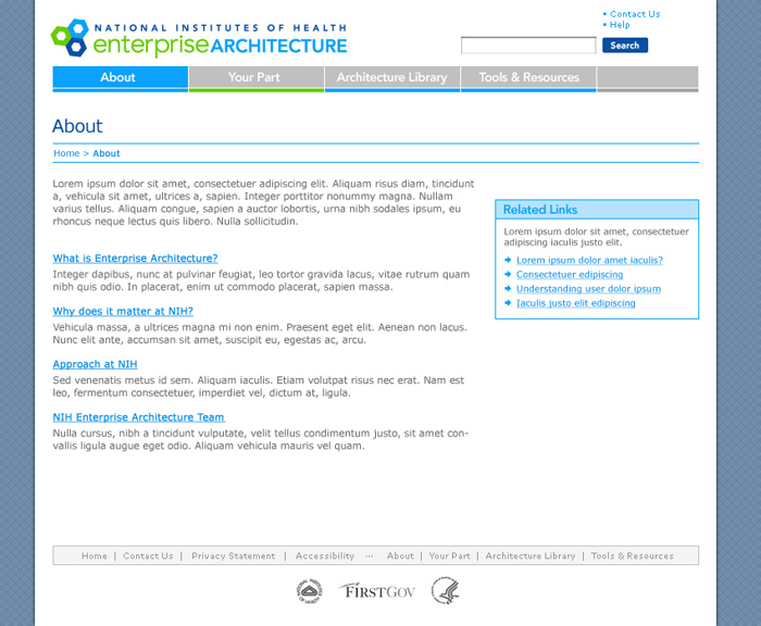 Landing page template visual comp